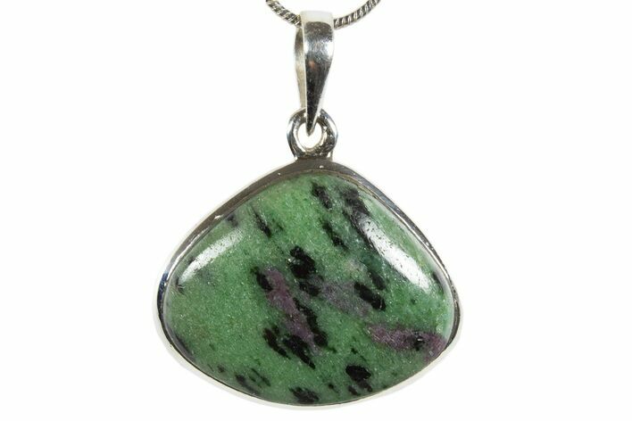 Ruby Zoisite Pendant (Necklace) - Sterling Silver #345240